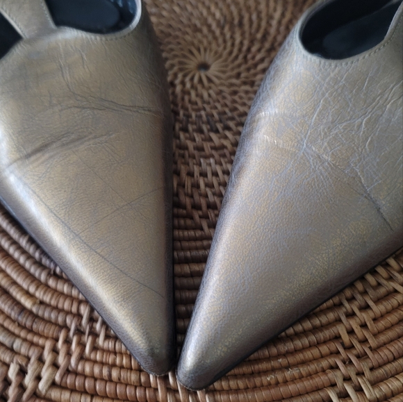 Vintage "couture" distressed "Donald Pliner" 7 1/2 M - Picture 4 of 11